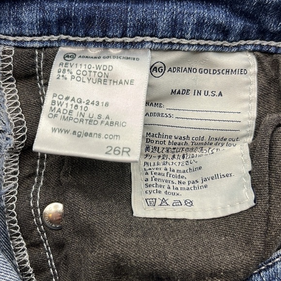 Ag Adriano Goldschmied The Stilt Cigarette Leg Size 26R - Picture 11 of 16